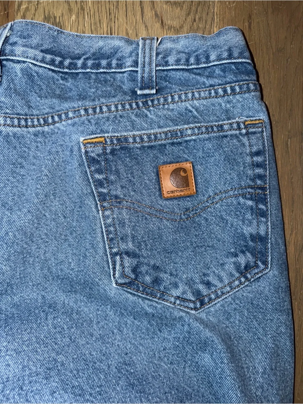 Carhartt Men’s Relaxed Straight Light Blue Denim Jeans size 40 x 30